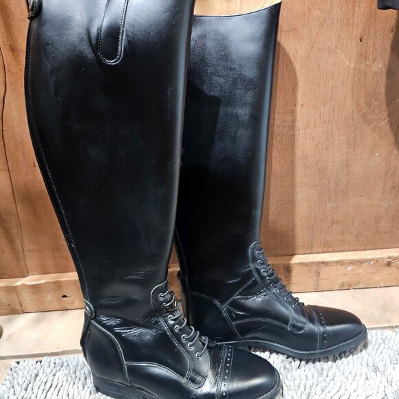 Size 8.5 Women's Derby dressage riding boots - Picture 1 of 7